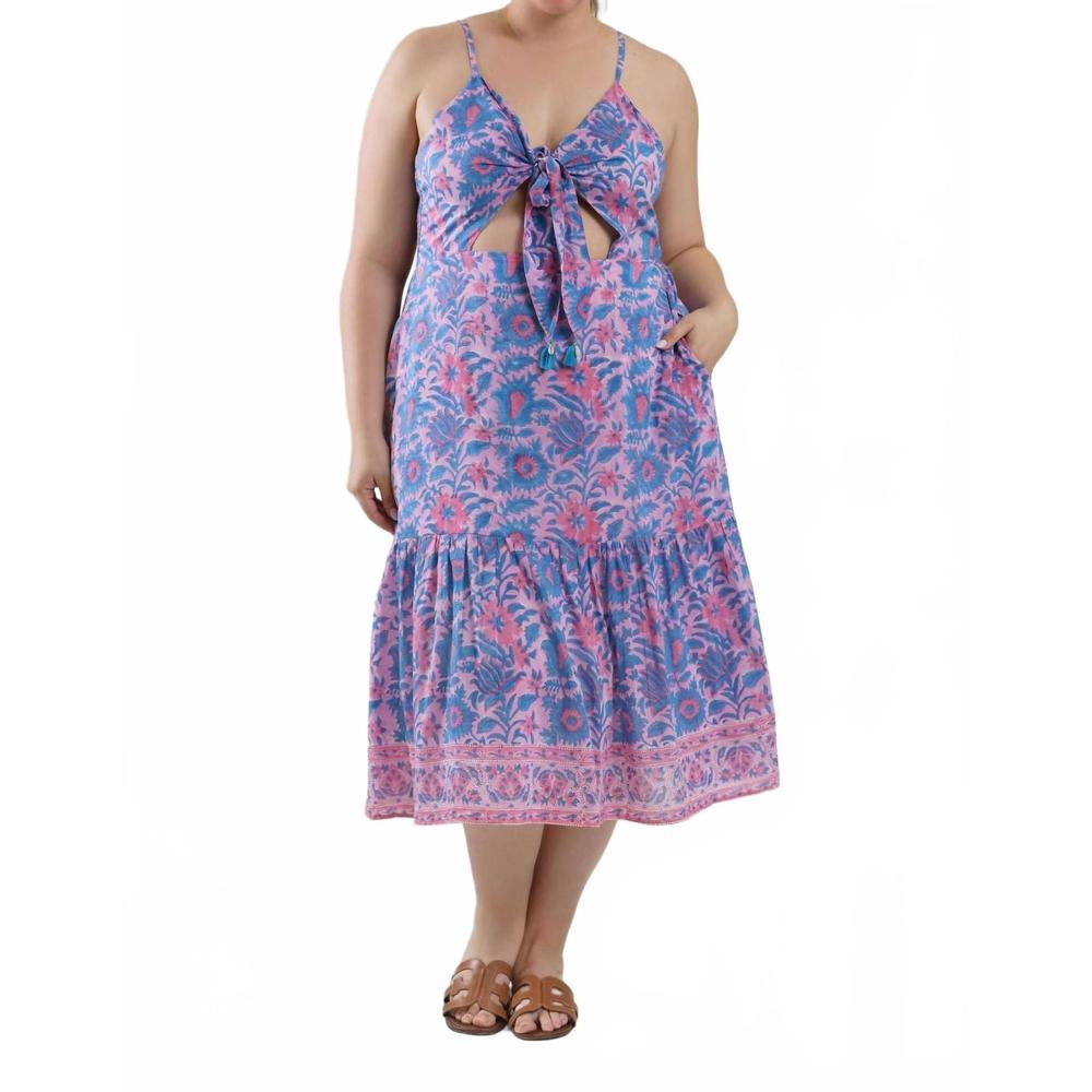 NEW SAL ROSA reese midi dress - plus in plummet